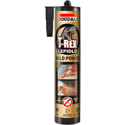 Lepidlo SOUDAL T-REX gold power biely 290 ml, vysokopevnostný