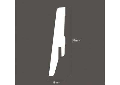 Lišta soklová Krono Original K58C 9822 MDF fólia 58x18x2600 mm