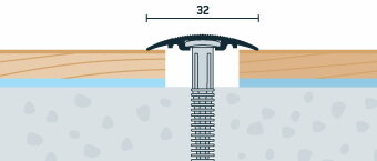 Prechodová lišta PRINZ orech nigra 32 mm, nivelácia 0-6 mm