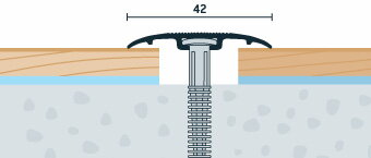 Prechodová lišta PRINZ dub robur 42 mm, nivelácia 0-6 mm