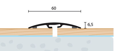 Prechodová lišta samolepiaca šampanská matná 60x6,5