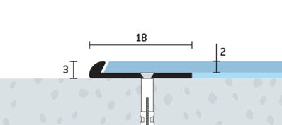 Ukovčovacia lišta vŕtaná zlatá matná 18x3 mm, hrúbka 2 mm