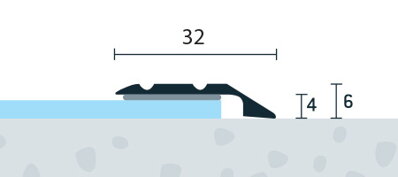 Ukovčovacia lišta samolepiaca šampanská matná 32x6 mm hrúbka 4 mm