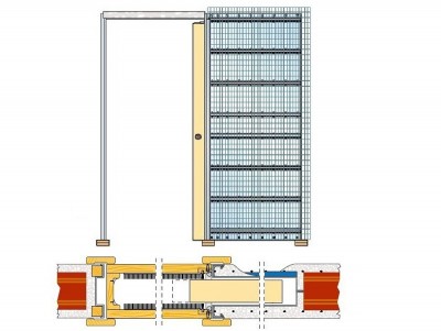 Stavebné puzdro ECLISSE jednokrídlové 900x2100 mm, murivo