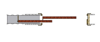 Stavebné puzdro JAP 730 NORMA PARALLEL dvojkrídlové 2050 mm, murivo