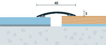 Prechodová lišta samolepiaca orech prisca 40x5